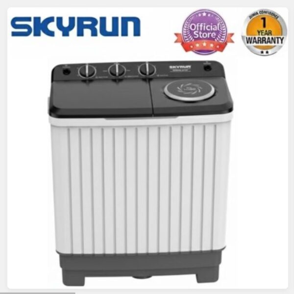 Skyrun 7kg Twin Tub Semi-automatic Washing Machine (SPB80-E05S).