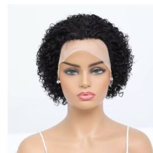 Ladies Short Jerry Curl Hair Wig - Black