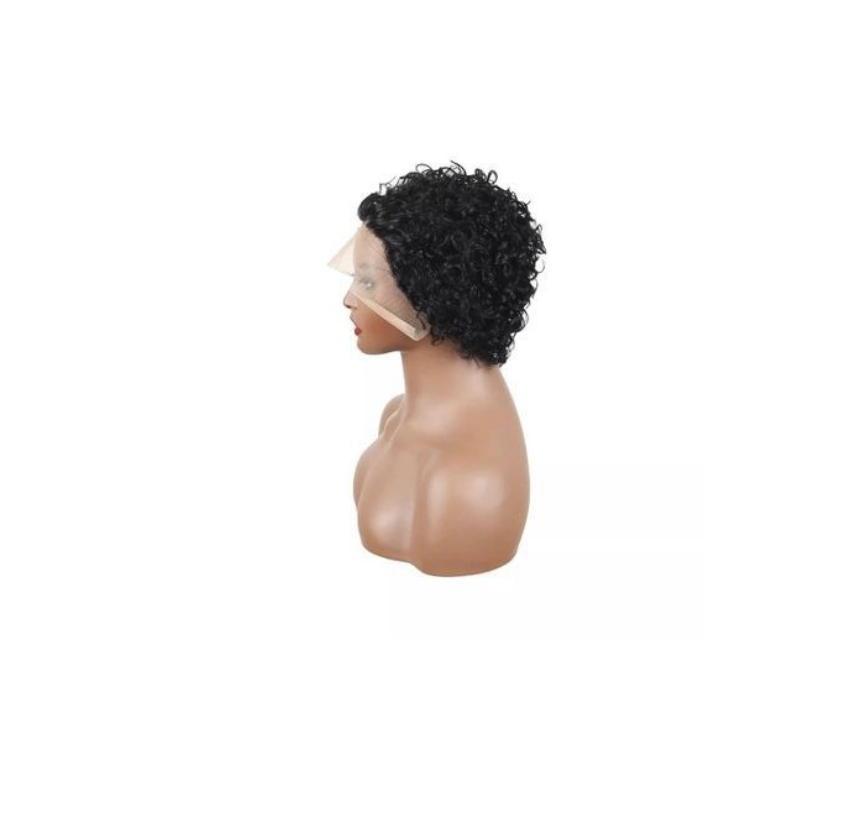 Ladies Short Jerry Curl Hair Wig - Black - Image 2