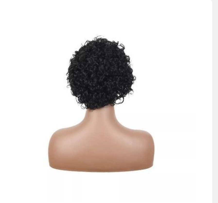 Ladies Short Jerry Curl Hair Wig - Black - Image 3