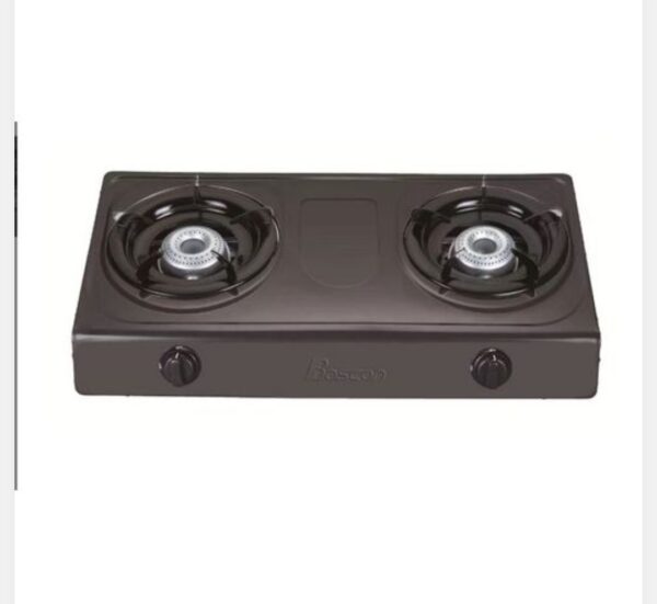 Boscon Auto Ignition Table Top Gas Cooker-2 Burner-Black BOS-GS012