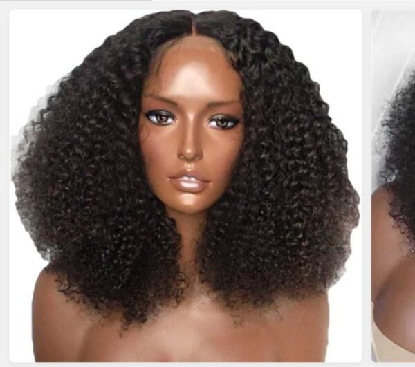 Soft Bouncy Curly Hair Wig With Closure Natural Color
