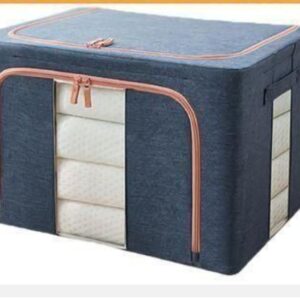 66L Large Clothes Storage Bag, Foldable Portable Storage Box with Zipper