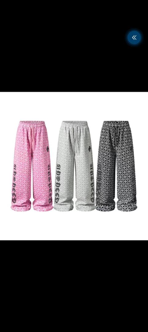 Street Style Graphic Wide-Leg Sweatpants