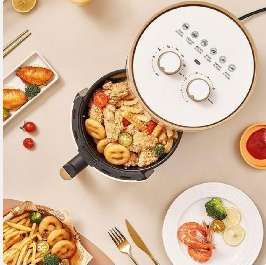 Nine 5L Extra Large Capacity 1,200W Energy Saver Air Fryer - Image 2