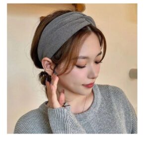 Essentials PACK OF 6 COLOURED COMFY ELASTIC WIDE CROSS HEADBAND