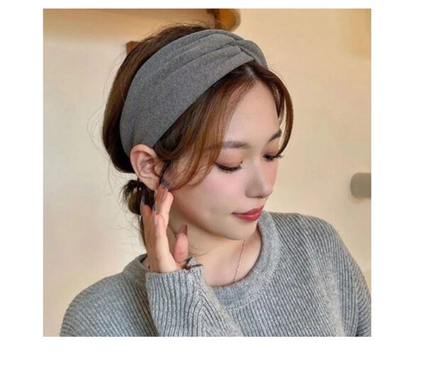 Essentials PACK OF 6 COLOURED COMFY ELASTIC WIDE CROSS HEADBAND