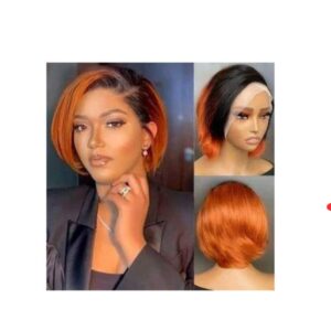 pure hair Tiwa pixie cuts wig with full frontal