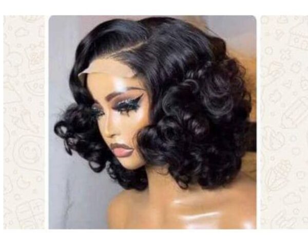Omotola bounce curl wig with 4 by 4 c- part closure natural color