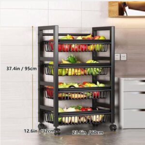 4 Tier Stackable Metal Wire Storage Basket