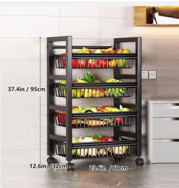 4 Tier Stackable Metal Wire Storage Basket