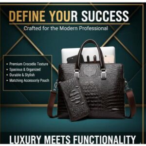 Strong MAJESTIC BAG + Wallet For Men Executive Leather Office Bag